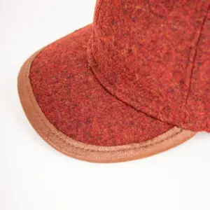 Fiebig Baseballcap Schurwolle Ohrenklappen Bordeaux