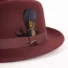 JJ Hats Fedora Lite Felt Bordeaux