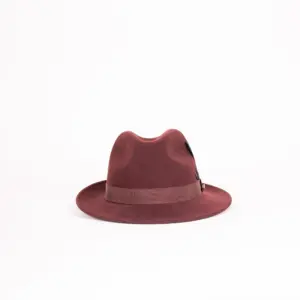 JJ Hats Fedora Lite Felt Bordeaux