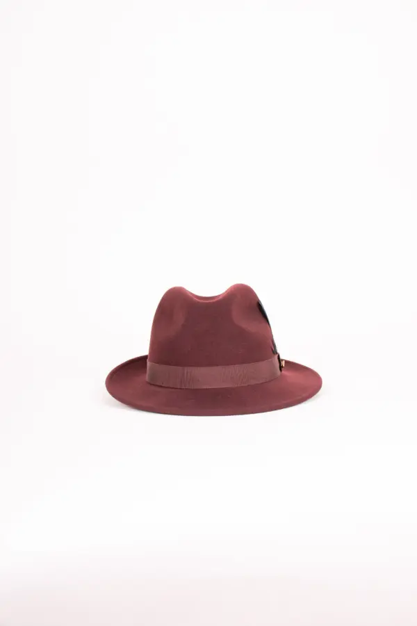 JJ Hats Fedora Lite Felt Bordeaux
