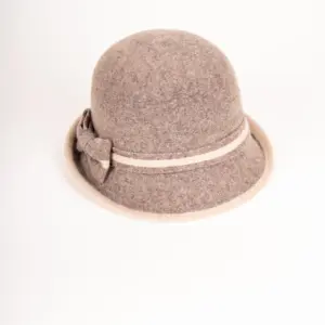 Flechet Wollhut mit Schleife taupe