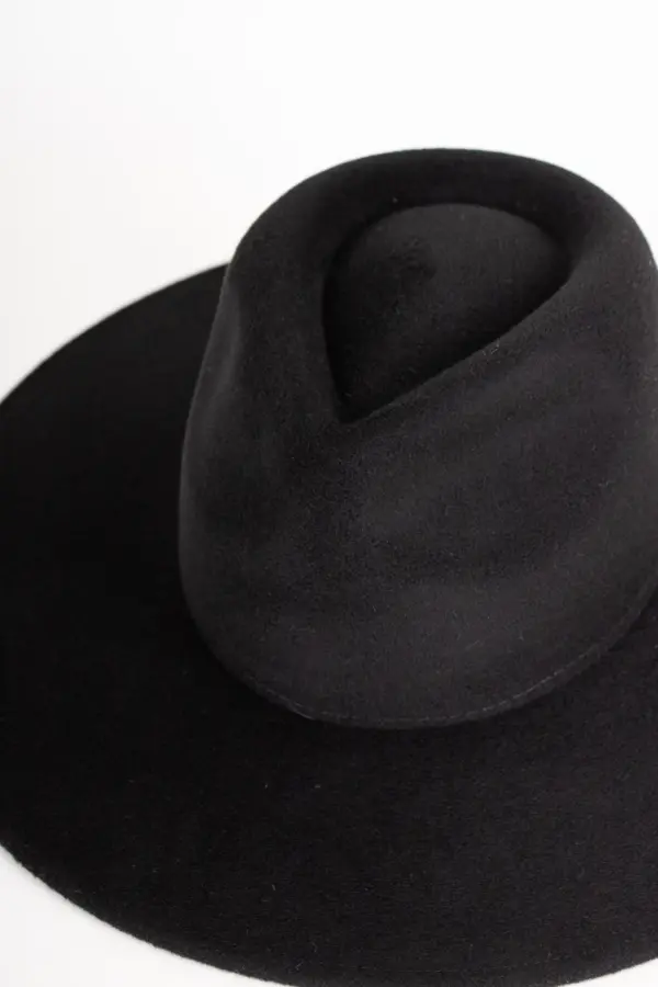 Webahats Isa Velourfilzhut Schwarz