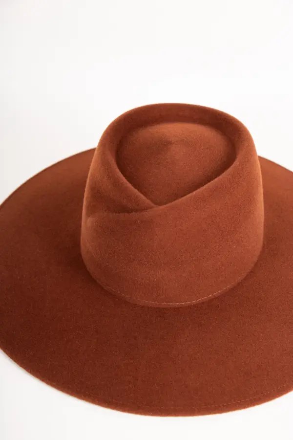 Webahats Fleur Velourfilzhut Cognac