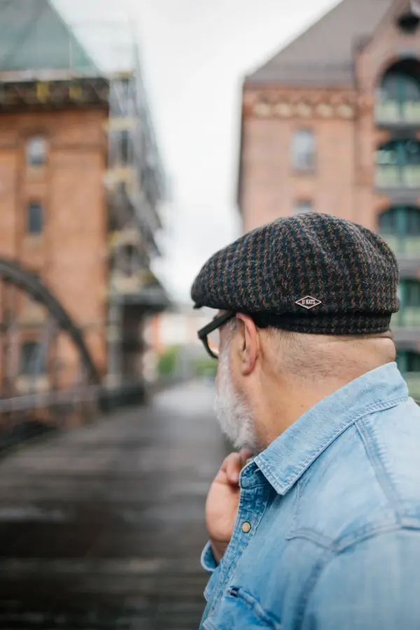 JJ Hats 8-Panel Cap Harris Tweed