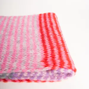 Grote Strickschal Wollmix bunt