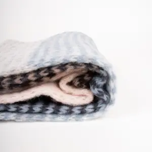 Grote Strickschal Wollmix bunt