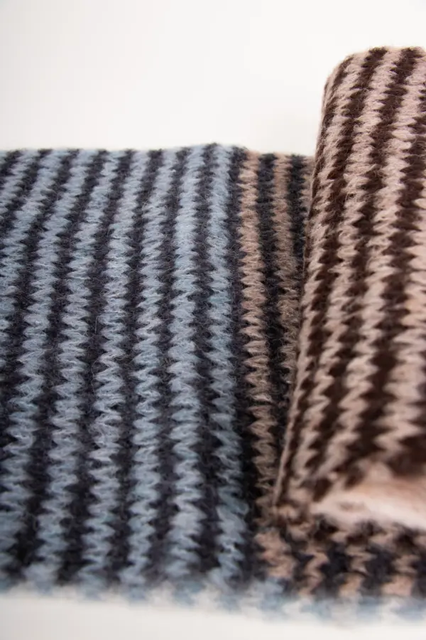 Grote Strickschal Wollmix bunt