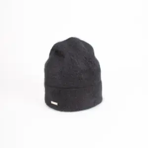 Seeberger Cashmere Mütze mit Aufschlag Schwarz