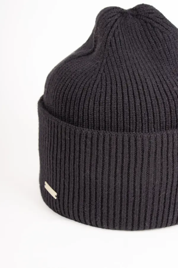 Seeberger Strickmütze Umschlag mit Futter