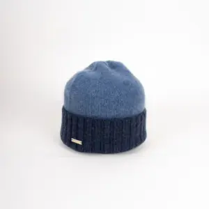 Seeberger Kaschmir Mütze zweifarbig mit Aufschlag