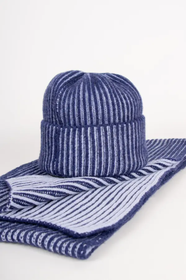 Grote Strickschal zweifarbig Extrafein