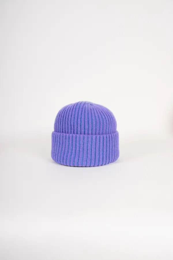 Grote Strickmütze zweifarbig mit Umschlag