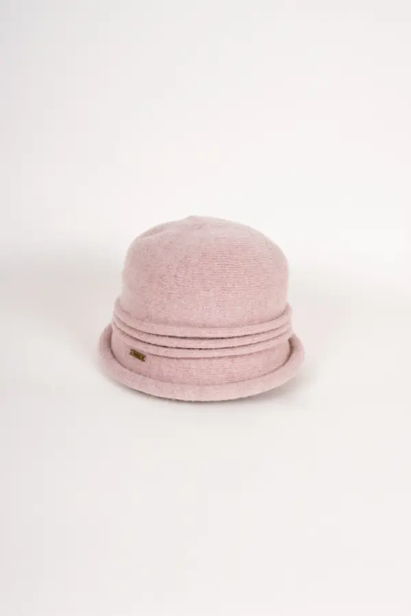 Strickhut aus Wolle mit Raffung