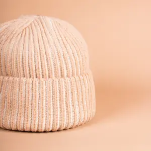 Grote Strickmütze zweifarbig mit Umschlag