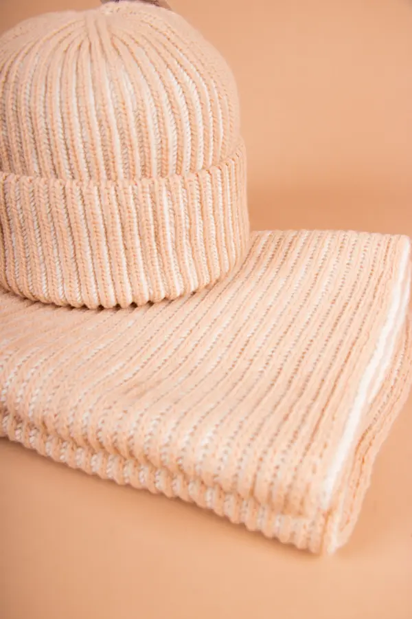 Grote Strickschal zweifarbig