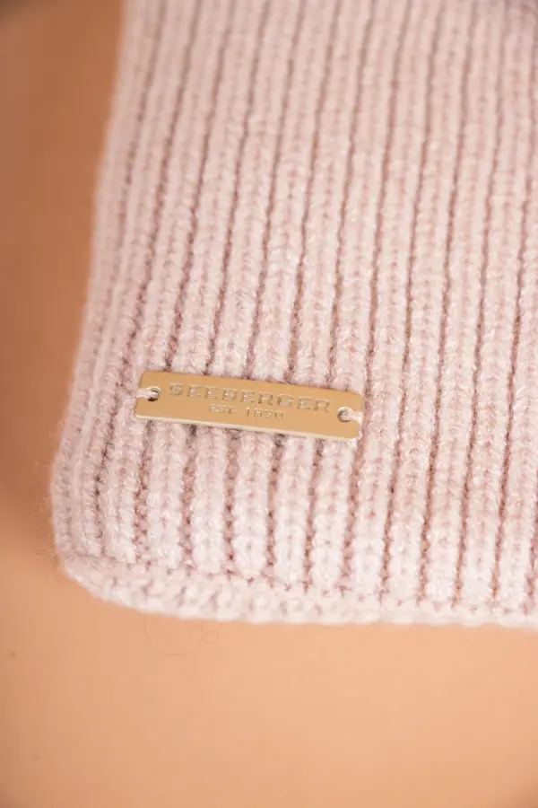 Seeberger Strickmütze Umschlag mit Futter