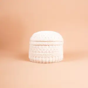 Grote Strickmütze mit Fleecefutter