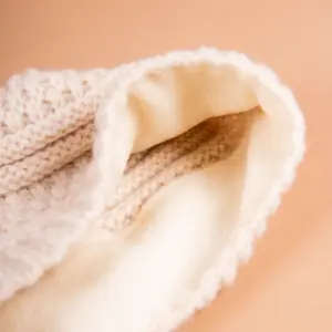 Grote Strickmütze mit Fleecefutter