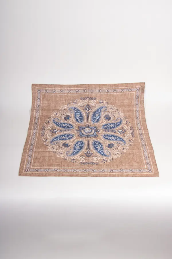 Hemley Seidentuch Paisley meliert Beige