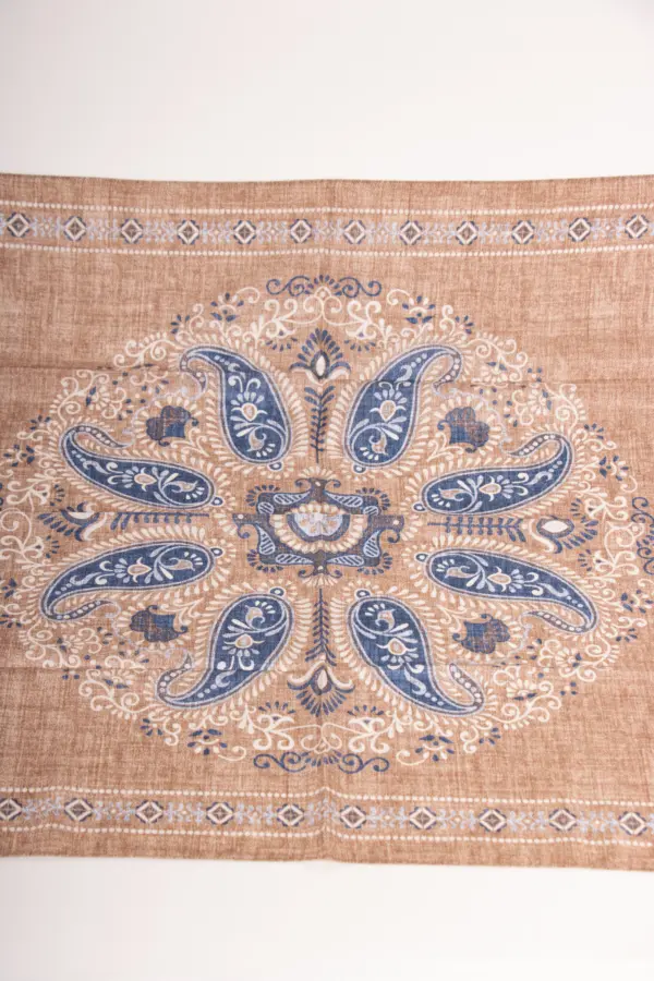 Hemley Seidentuch Paisley meliert Beige