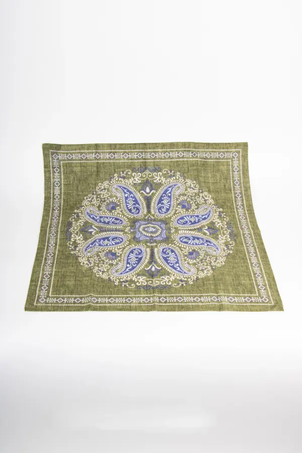 Hemley Seidentuch Paisley meliert Grün