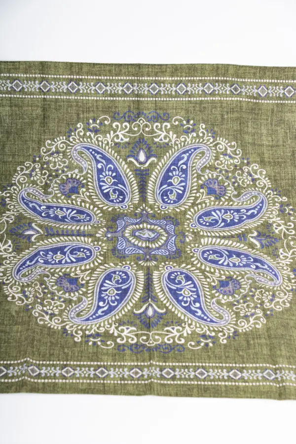 Hemley Seidentuch Paisley meliert Grün