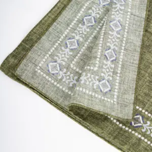 Hemley Seidentuch Paisley meliert Grün