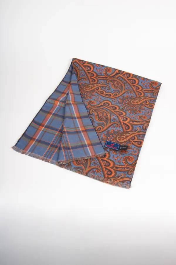 Hemley Seidenschal Blau-Orange Hemley Seidenschal Blau-Orange
