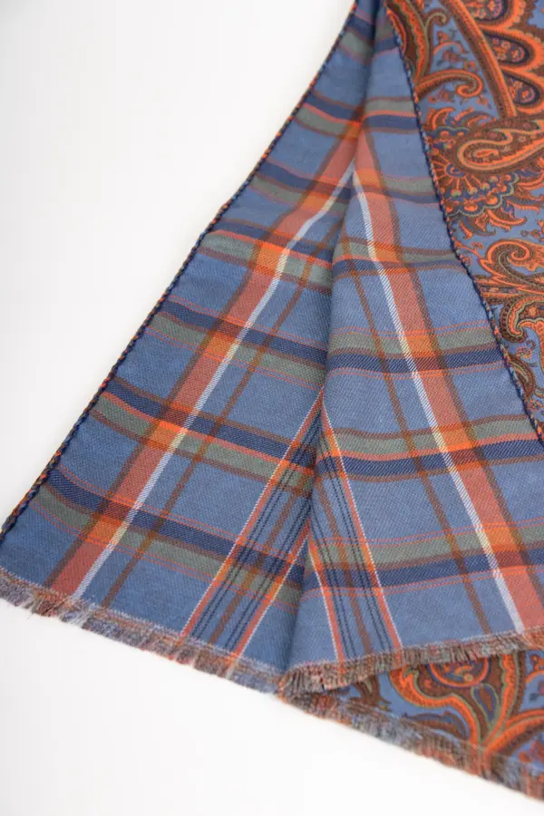 Hemley Seidenschal Blau-Orange Hemley Seidenschal Blau-Orange