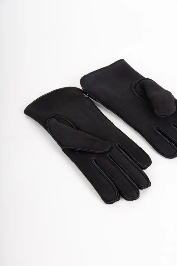 Szendelbacher Lammfell Handschuhe Schwarz
