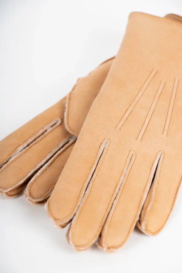 Szendelbacher Lammfell Handschuhe Camel