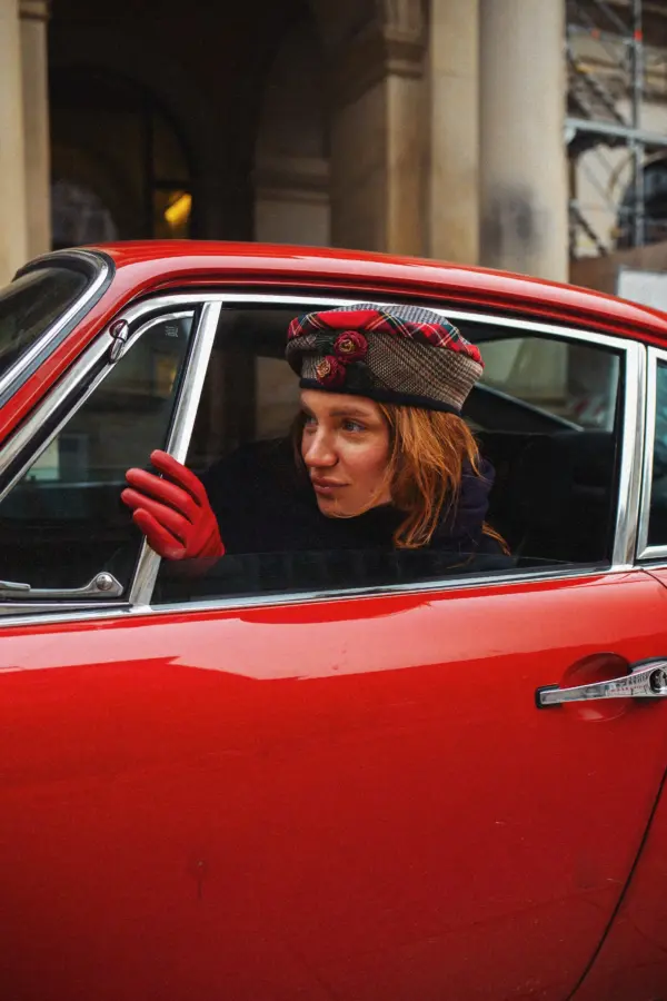 Grevi Baskenmütze Kariert