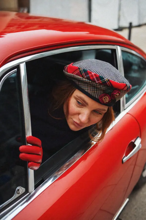 Grevi Baskenmütze Kariert