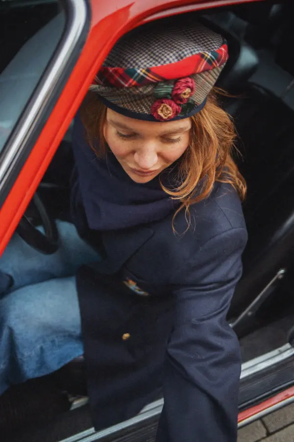 Grevi Baskenmütze Kariert