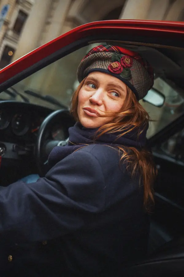 Grevi Baskenmütze Kariert