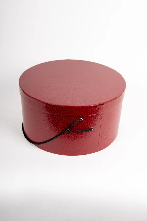 Hutschachtel Lederoptik Rot