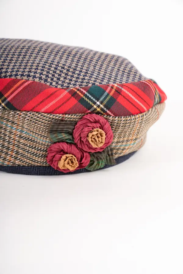 Grevi Baskenmütze Kariert