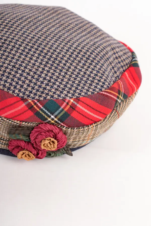 Grevi Baskenmütze Kariert