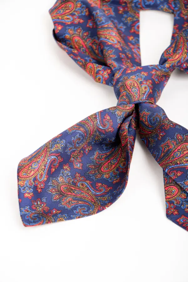 Hemley Krawattenschal Paisley Blau-Rot