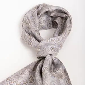 Hemley Krawattenschal Paisley Silbergrau