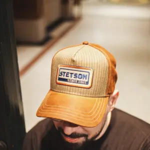 Stetson Retro Stripes Ledercap