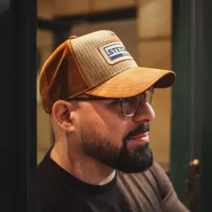 Stetson Retro Stripes Ledercap