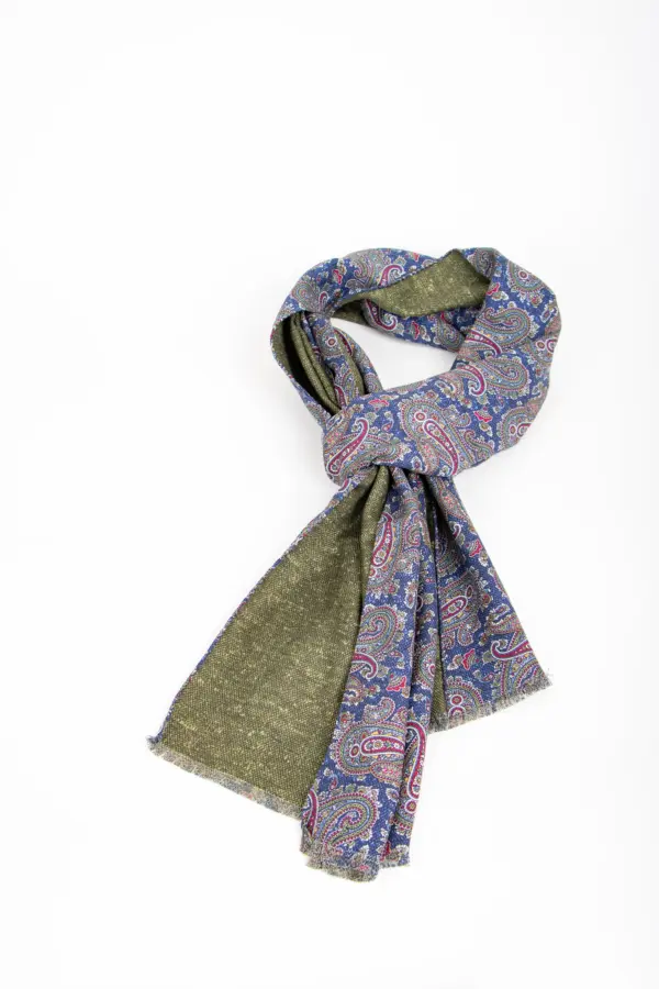 Hemley Seidenschal Grün-Blau