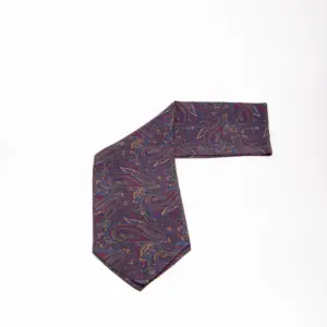Hemley Krawattenschal Seide Paisley Aubergine