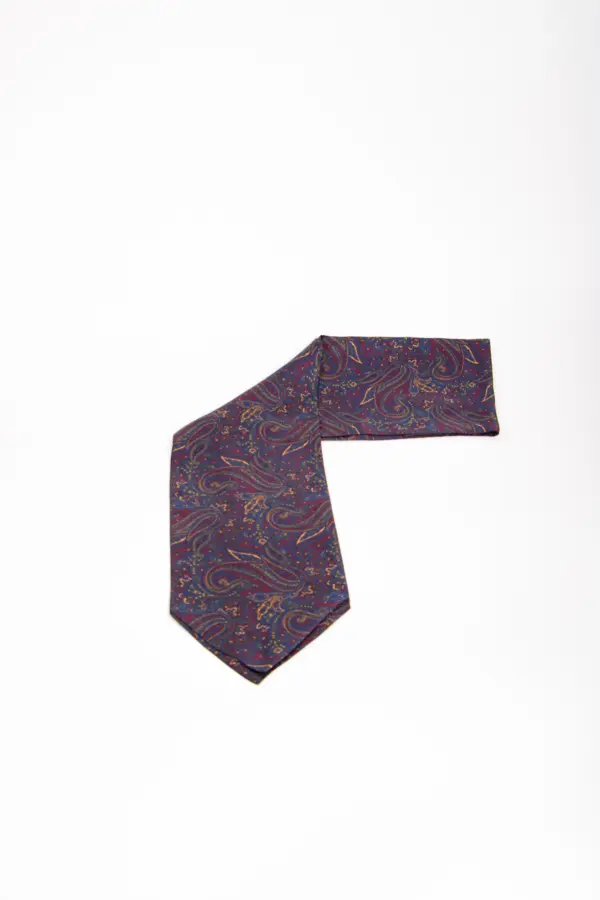 Hemley Krawattenschal Seide Paisley Aubergine