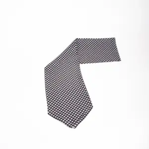 Hemley Krawattenschal Seide Schwarz Weiß gemustert