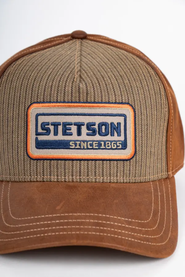 Stetson Retro Stripes Ledercap