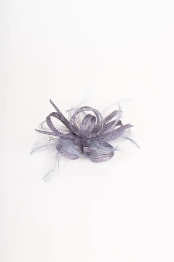 McBurn Clip Fascinator mit Federn Anthrazit