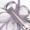 McBurn Clip Fascinator mit Federn Anthrazit