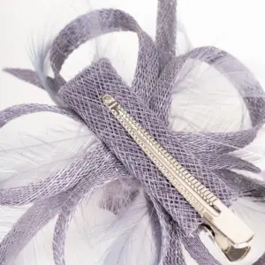 McBurn Clip Fascinator mit Federn Anthrazit